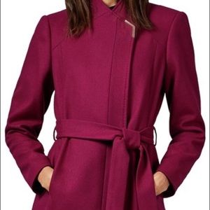 Porcelain rose deep purple ted baker wrap coat